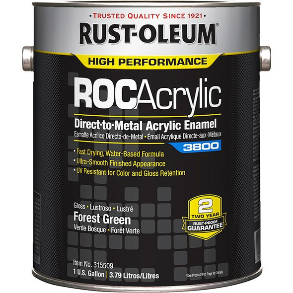 Rust-Oleum Acrylic Enamel Coating,Forest Green,1gal 315509 Rust-Oleum Acrylic Enamel Coating,Forest Green,1gal 315509
