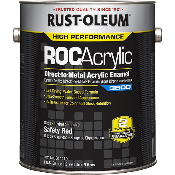 Rust-Oleum Acrylic Enamel Coating,Safety Red,1 gal. 314410