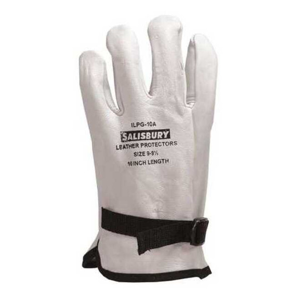 Electrical-Insulating Glove Protectors, Goatskin, 10" Length, Cream, Size 7