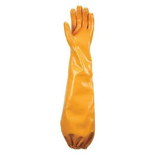 Mcr Safety Predaflex Chemical Resistant Gloves, Nitrile, 25 in L, 40.00 mil, Yellow, M, 1 PR MG9796M