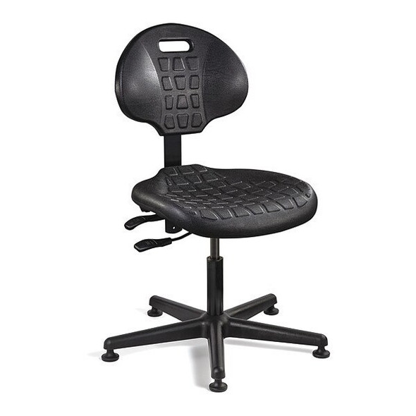 Bevco Polyurethane Desk Chair, 15" to 20", No Arms, Black 7001-BLK