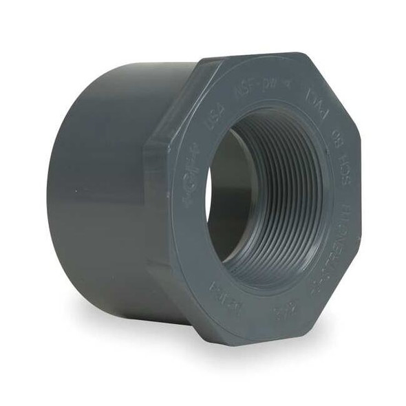 CPVC Reducer Bushing, Schedule 80, 2" x 1/2" Pipe Size, Spigot x FNPT