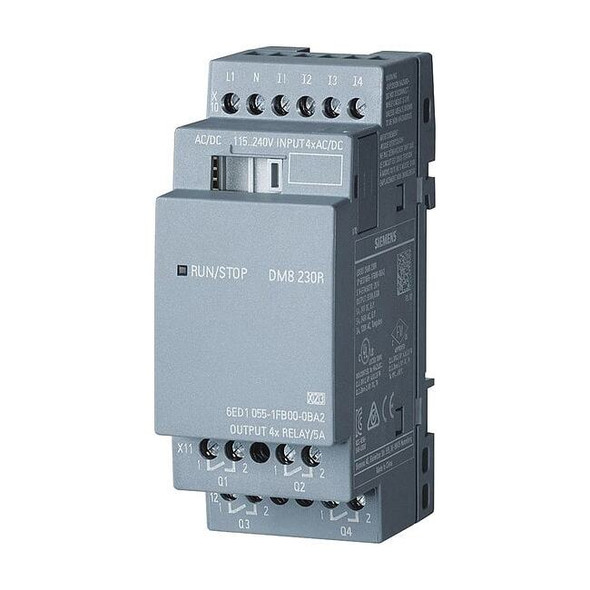 Siemens Input/Output Module,4 Inputs,4 Outputs 6ED10551FB000BA2