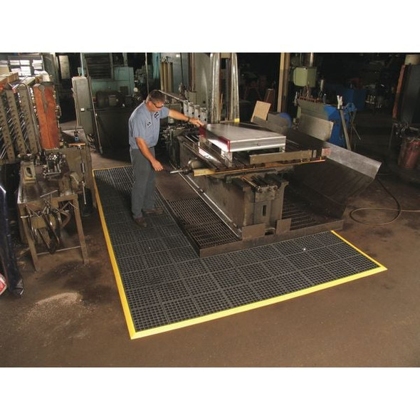 Notrax Ramp Edge, 2 in W x 5 ft L, Yellow 551M0005YL