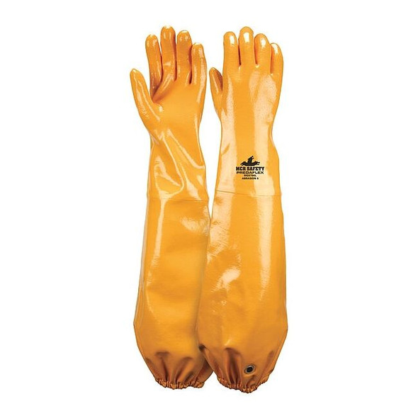 MG9796 Chemical Resistant Gloves, Nitrile, 25 in L, Yellow, 2XL, 1 PR