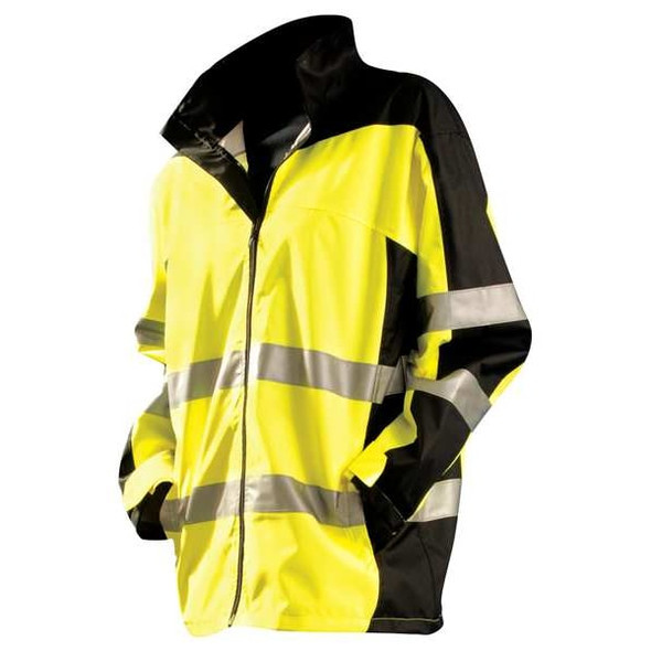 Occunomix Rain Jacket with Hood, Polyester, Class 3 R, Yellow, XL SP-BRJ-YXL