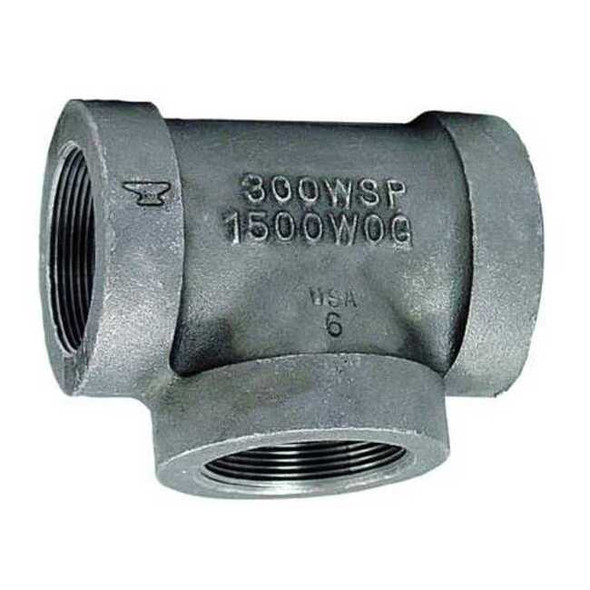 Anvil Tee Tee, 3" Pipe, FNPT, Malleable Iron, Class 300 0310517404