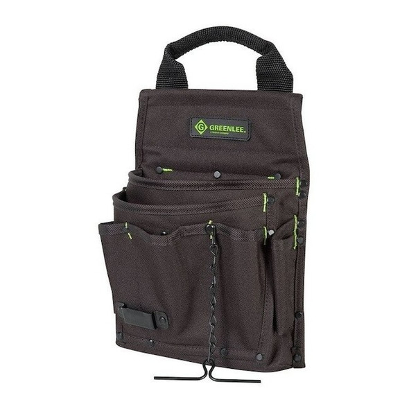 Greenlee Tool Caddy, Cordura, Black, 7 Pockets 0158-17