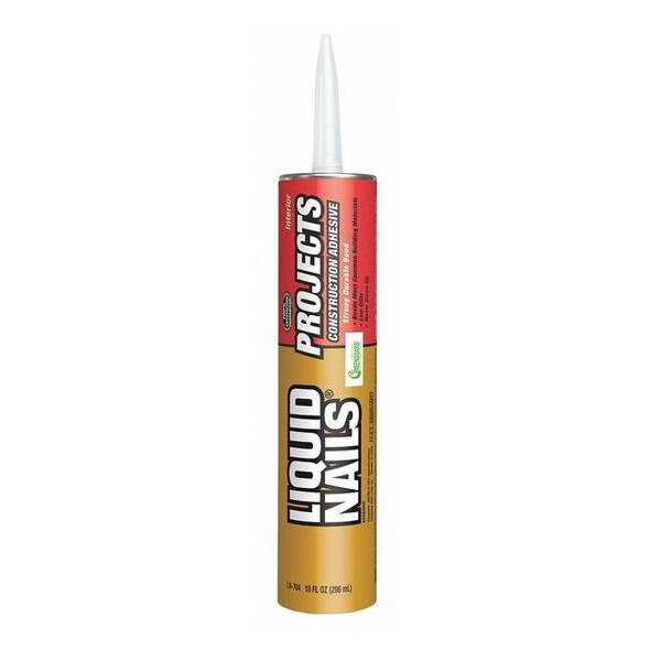 Construction Adhesive, Projects Series, White, 10 oz, Cartridge