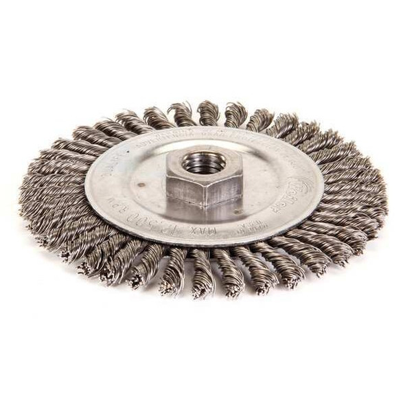 Weiler Twist Wire Wheel Wire Brush, Threaded Arbor 96054
