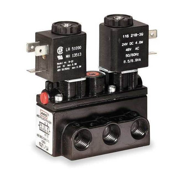 Aro Solenoid Air Control Valve,1/4 In,24VDC A212SD-024-D