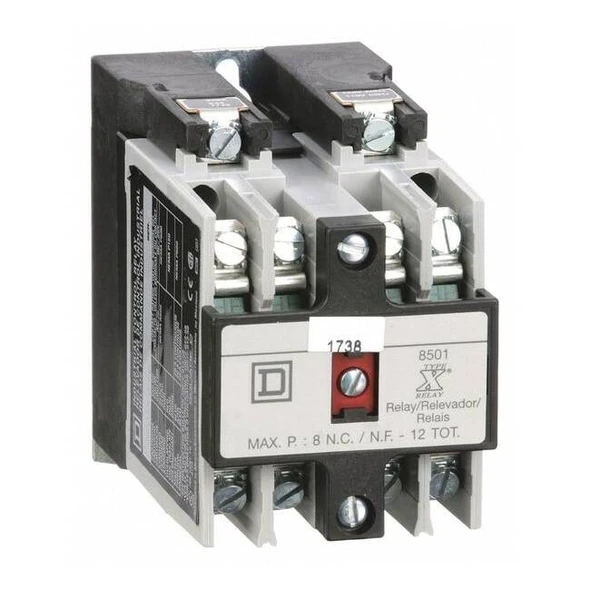 Square D NEMA Control Relay, 4NO, 110/120VAC, 10A 8501XO40V02