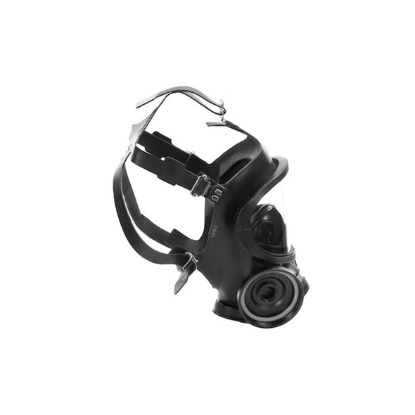 Full Face Respirator, Ultra-Twin, Hycar, Threaded, Black, Large  471310