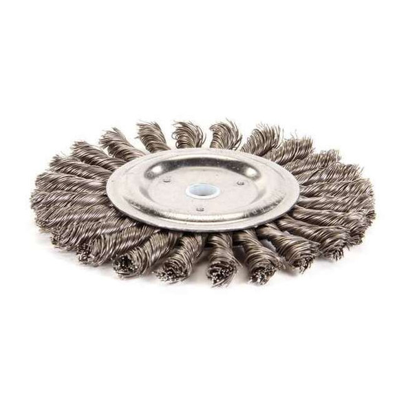 Weiler Twist Wire Wheel Wire Brush, Arbor, 6" 94021