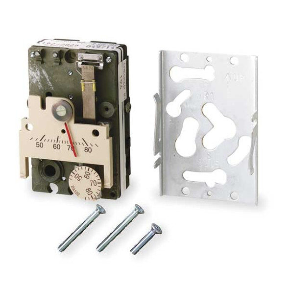 Pneumatic Thermostat, Dual Temperature, Heating and Cooling, 2 Pipe, Vertical, 5/32 in Barb