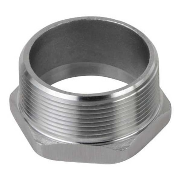 IMC Nipple, 1 in, Threaded, 316 Stainless Steel, Polished, Silver