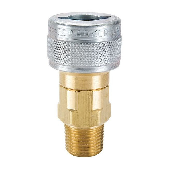 Parker Qk-CnntCplg,2-1/4",Sckt,Brass/Steel,NBR TL-251-6MP