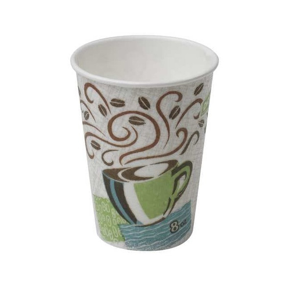 Dixie Disposable Cold/Hot Cup 8 oz. White, Paper, Pk1000 5338CDWR