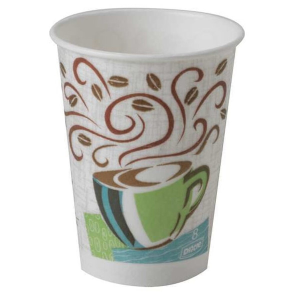 Dixie Disposable Cold-Hot Cup 8 oz. White, Paper, Pk1000 5338CDWR