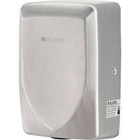 Global Industrial High Velocity Automatic Hand Dryer ADA Compliant Brushed Stain