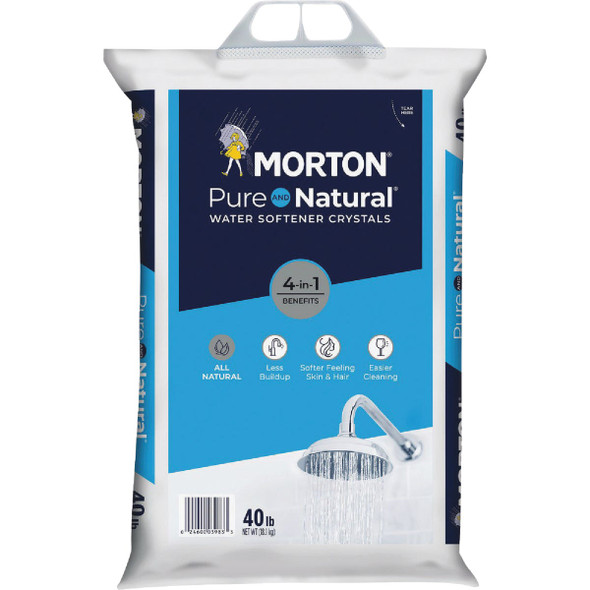 Morton Pure & Natural 40 Lb. Water Softener Salt Crystals F149830000G Morton Pure & Natural 40 Lb. Water Softener Salt Crystals F149830000G