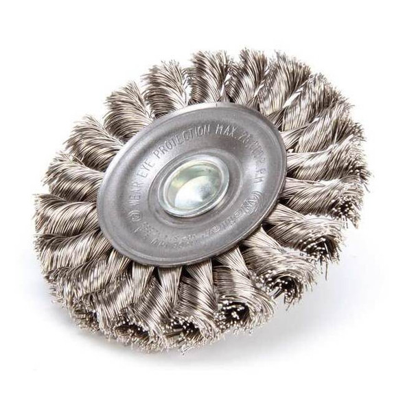 Weiler Knot Wire Wheel Wire Brush, Stem, 3-1/4" 94038