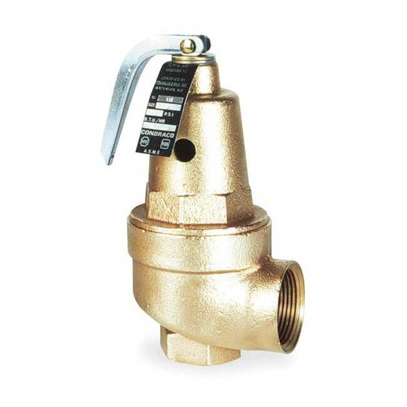Apollo Valves Safety Relief Valve,1-1/4In,75psi,Bronze 1060615