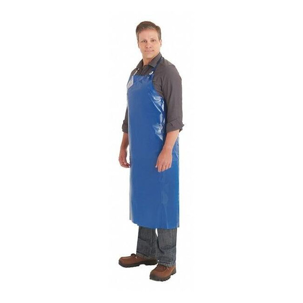 Ansell Bib Apron, Enduro 2000 Polyurethane, Blue, 50 in, Universal 56-802