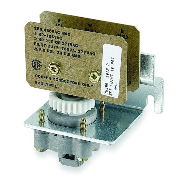 Pneumatic-Electric Switch, Panel, Barb Fitting for 1/4 OD Plastic Tubing