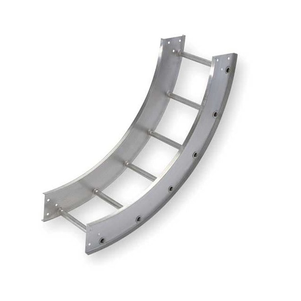 90 Degree Inside Vertical Elbow, 100 lb, 75 lb Capacity, Aluminum, Unfinished