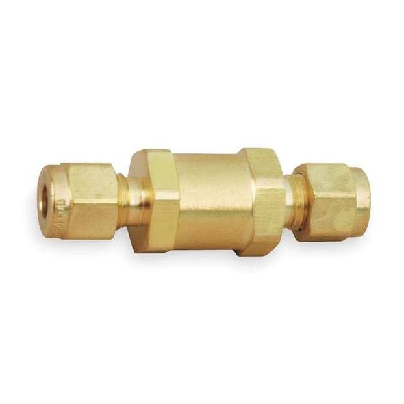 Parker 1/4" A-LOK(R) Brass Instrumentation Check Valve 4A-C4L-10-BN-B
