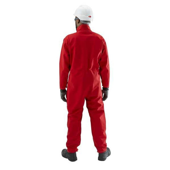 Ansell Coverall,L,Red,Polyester 66-667