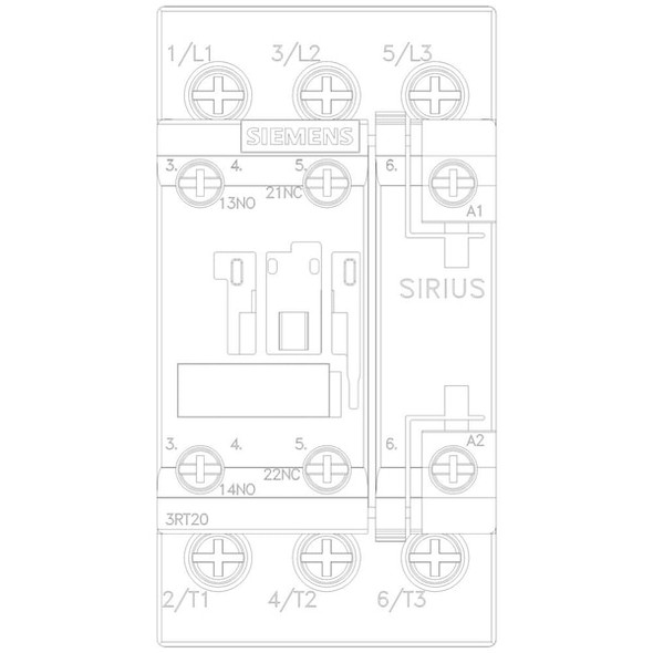 Siemens IECMagContactor, NonReversing, 220VAC 3RT20281AN20