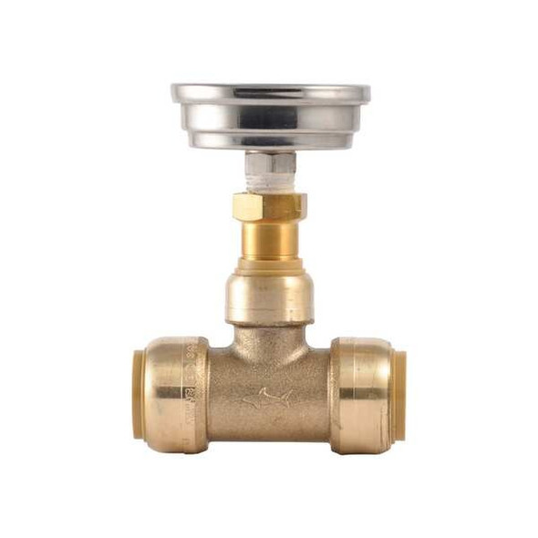 Sharkbite 3/4" Push-Fit DZR Brass Temperature Gauge 24439