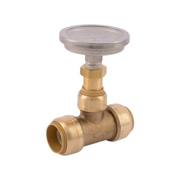 Sharkbite 3/4" Push-Fit DZR Brass Temperature Gauge 24439