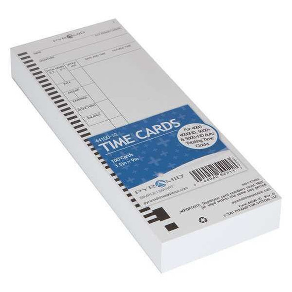 Pyramid Time Card,PK100 44100-10