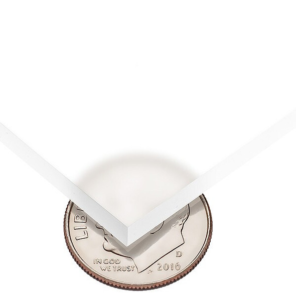 Frosted Cast Acrylic Sheet Stock 12" L x 12" W x 1/8" Thick