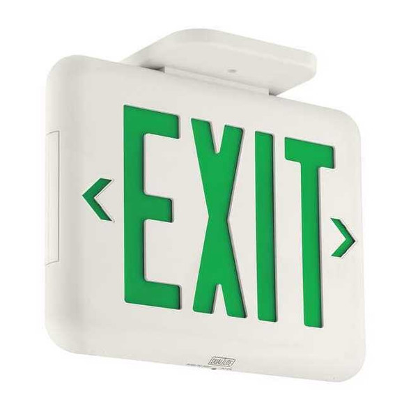 Exit Sign, White, 1 or 2 Face(s), LED, Universal Mount, Nickel-Metal Hydride