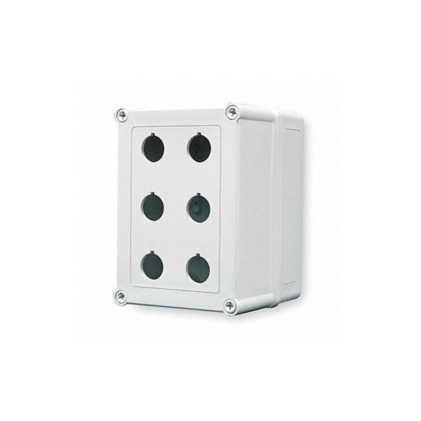 Hoffman Pushbutton Enclosure,22mm,6.65 in. H VM755-PBM6