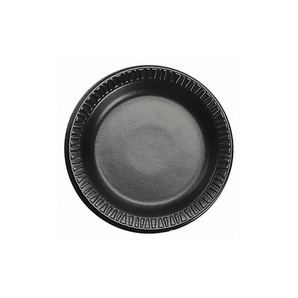 Dart Disposable Foam Plate,9 in,Black,PK500 9PBQR Dart Disposable Foam Plate,9 in,Black,PK500 9PBQR