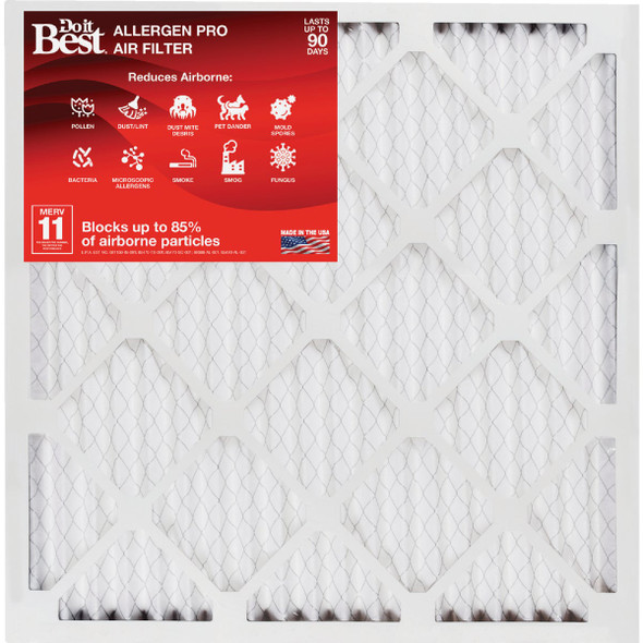 Do it Best 20 In. x 20 In. x 1 In. MERV 11 Furnace Filter Pack of 6