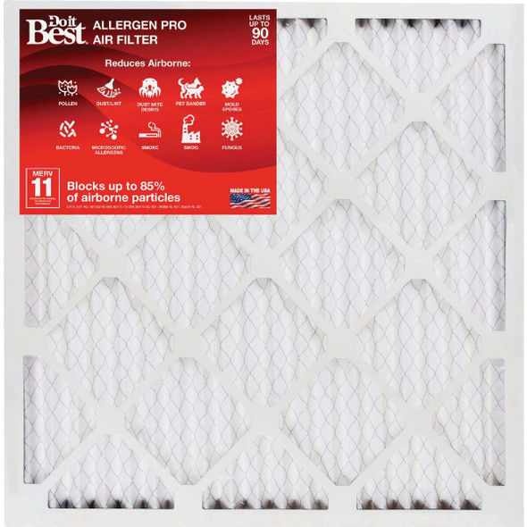 Do it Best 14 In. x 14 In. x 1 In. MERV 11 Furnace Filter Pack of 6
