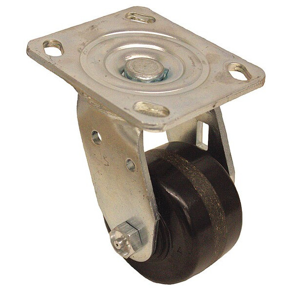 NSF-Listed Plate Caster,700 lb. Ld Rating,Roller