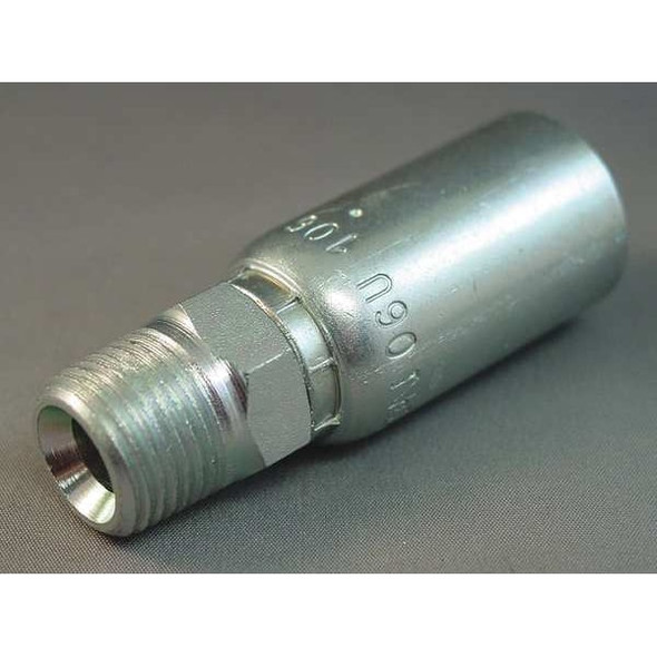 Weatherhead Crimp Fitting,1/2" I.D.,3/8",M,NPTF,PK2 08E-106