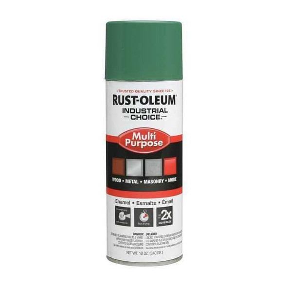 Rust-Oleum Spray Paint, Machine Green, Gloss, Solvent, 12 oz 202211