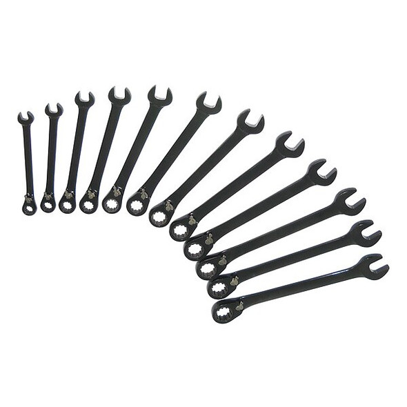 Westward Ratcheting Wrench Set,Combination 34D993
