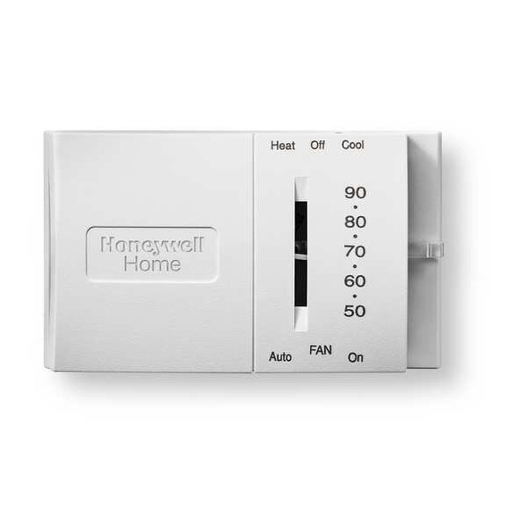 Thermostat, 1 H, 1 C, Wall or Outlet Box Mount, Hardwired, 20/30VAC