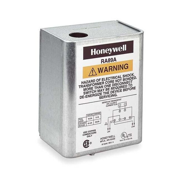 Honeywell Home Transformer Relay, SPST, NC/NO, 24V RA89A1074