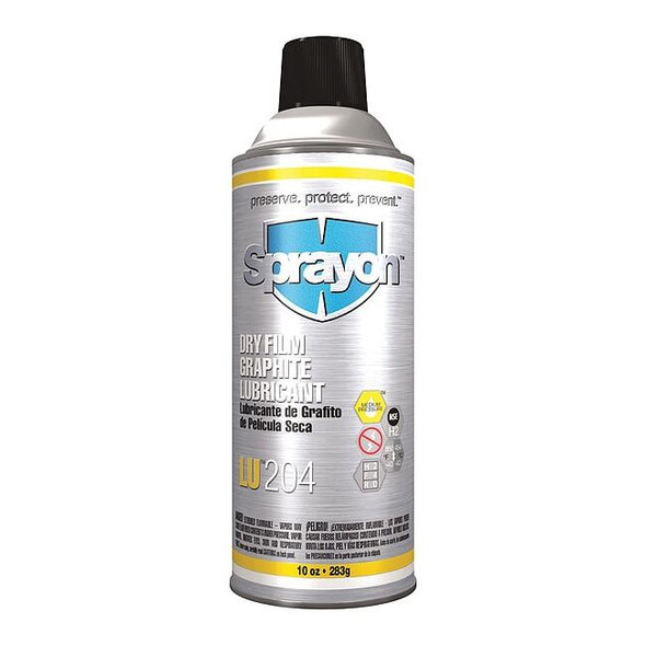 Sprayon Dry Film Lubricant, 10 oz, Aerosol Can, Graphite, Gray SC0204000