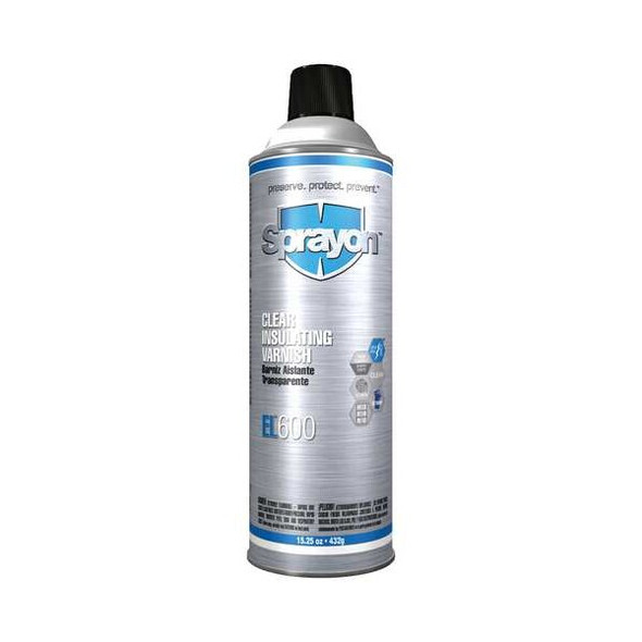 Sprayon Insulating Varnish, Clear, Semi-Gloss, Aerosol, 15.25 oz SC0600000